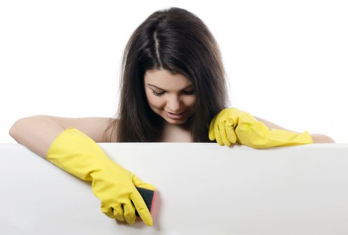 Careful carpet cleaning work in a home or business setting